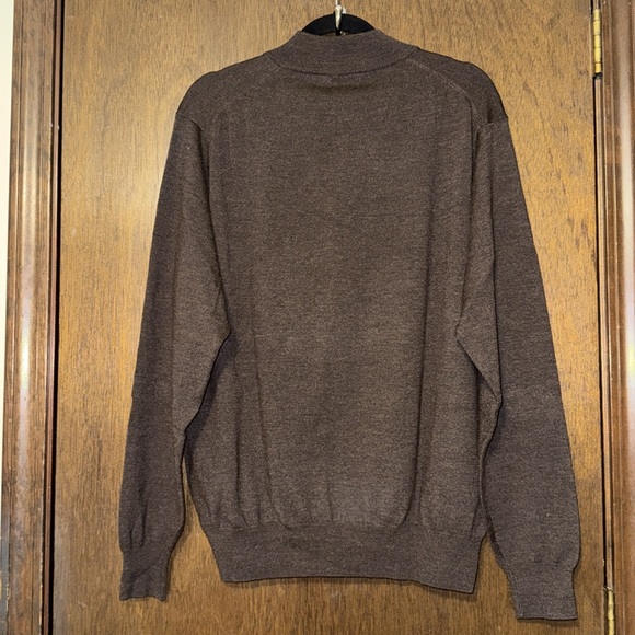 Peter Millar Brown Quarter Zip Up Sweater - Picture 4 of 7